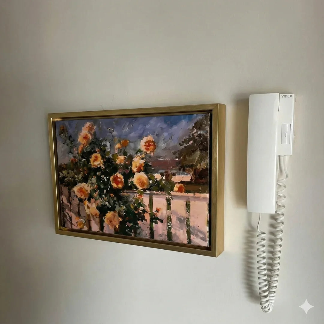 غطاء العدّاد الكهربائي بالإطار الذهبي