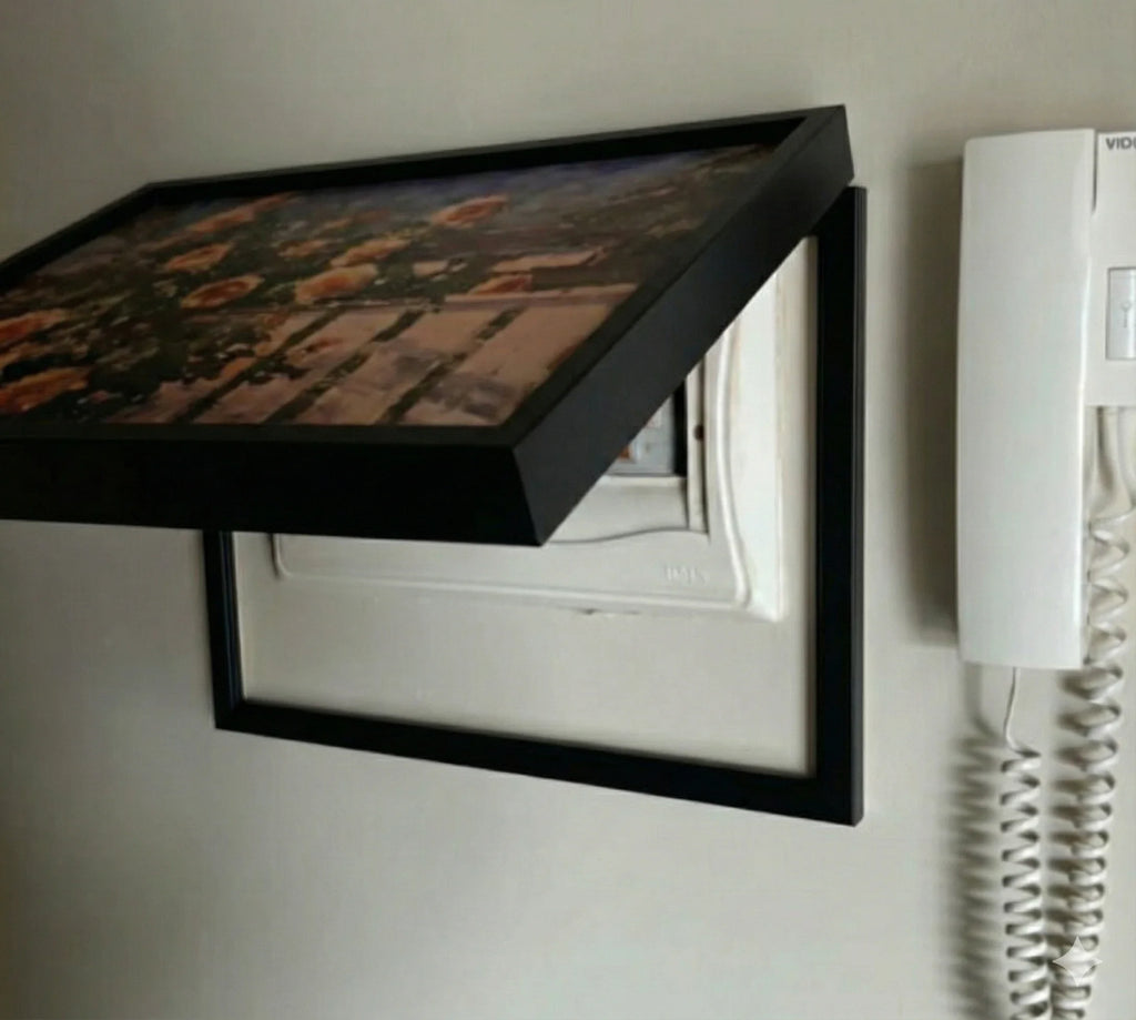 غطاء العدّاد الكهربائي بالإطار الذهبي